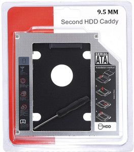 Second Disk Tiasy Caddy for Second HDD/SSD to Your Laptop SATA Bay 9.5 MM 2nd Hard ...