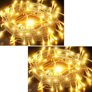 BENHEK 64 LEDs 12 m Yellow Steady String Rice Lights Price in India ...