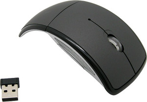 SPEED Foldable Black Wireless Ambidextrous Optical Mouse with Bluetooth ...