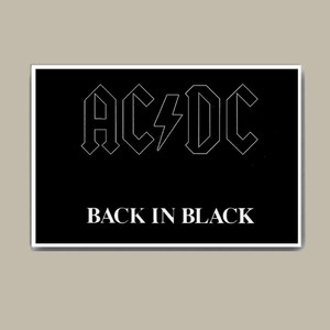 Ac Dc Back In Black Wall Hang Fine Art Print - Abstract posters in ...