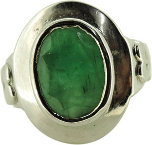 Rashi Ratan Jaipur Silver Emerald Ring Price in India - Buy Rashi Ratan ...