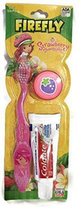 Dr. Fresh Firefly Strawberry Shortcake Pink Soft Bristle Toothbrush Kit ...