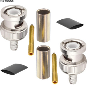 Netboon Bnc Male Rf Crimp Connector For Rg174 Rg316 Rg178 Or Similar