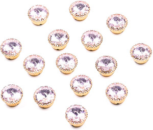 Mix Color Sew-On Rhinestones – Gold Claw Round Glass Crystal Rivoli For DIY Crafts, 6mm To 14mm