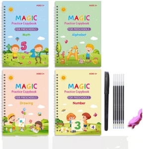 Flipkart.com | Gridlab Magic Practice Copybook Calligraphy Kids ...