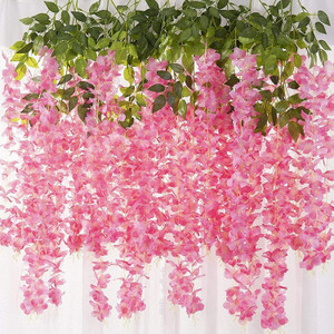 well art gallery Artificial Wisteria Vine Ratta for Wedding Party Home ...