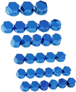 thumbnail image 2 of 30 Piece Universal Motorcycle Nut And Bolt Cap Cover Kit – Chrome Plastic 2 of 5