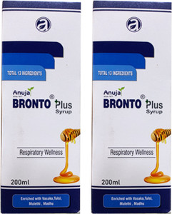 Anuja Bronto Plus Syrup (200 ml X 2 Packs) - Respiratory Wellness Price ...