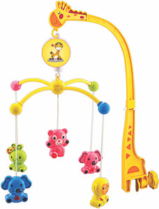 BabyGo Rotating Giraffe Musical Rattle Cot Mobile for Cradle and Bed ...