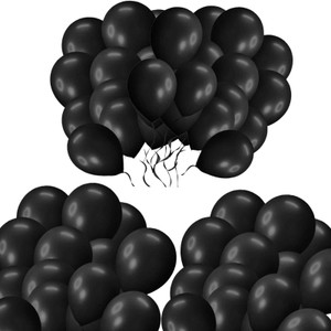 Flipkart.com | Dul Dul Solid black metallic balloons 50 Pcs ~ birthday ...