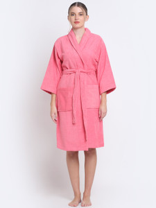 CREEVA Royal Pink Medium Bath Robe - Buy CREEVA Royal Pink Medium Bath ...