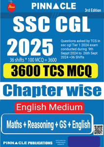 SSC CGL 2025 : 3600 TCS MCQ Chapter wise English medium 3rd Edition ...