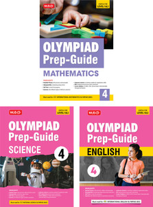 Mtg Olympiad Prep Guide Class 4 Mathematics Science English Set Of
