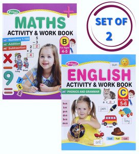 English & Maths Activity and Workbook Set for Kids | Book-1: English ...