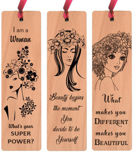 AMR WOODLABZ Wooden Customized Beautiful Women Bookmark AW-08 Bookmark ...