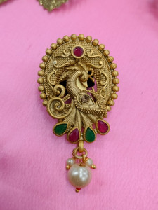 VAMA Multicolor Clip-On Saree Safety Pin Brooch – Heavy Duty Metal Pins For Saree Pleats, Dupatta, Hijab, Dresses (Big Size)