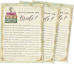 Who Knows The Bride Best Game Cards - 50 Pack Gold Confetti Bridal Shower Activity For Bachelorette Parties - View #5