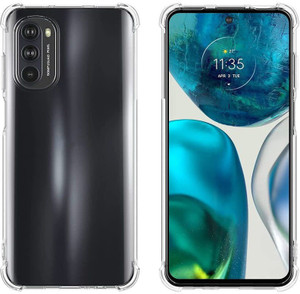 Custodia Peluche Coniglio Per Moto G62 5G - Cover Morbida Con Orecchie E Strass - Rosa E Bianco - Protezione E Stile