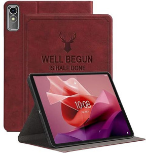 美品 Lenovo Tab P12 128gb+32gb sdcard+case CEDO Lenovo Tab P12 (12.7 inch) Flip Cover | Leather Finish | 360