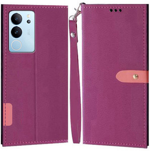HAOYE Leather Folio Cover per VIVO V50 5G, Premium Pelle PU Portafoglio Flip Case Custodia con [Slot per Scheda] [Funzione di Supporto]. Nero