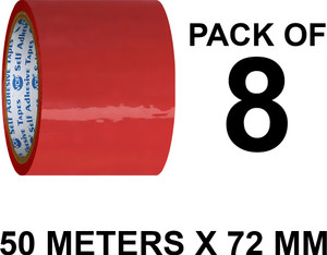 Flipkart.com | VCR Red Color Tape - 50 Meters in Length - 72mm / 3 ...