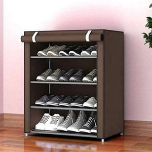 LAO 4 LAYER brown PVC shoe rack Carbon Steel Collapsible Wardrobe Price ...