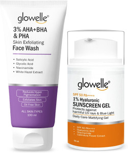 glowelle AHA+BHA+PHA Facewash for reducing hyperpigmentation and Broad ...