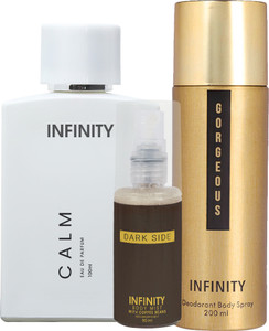 INFINITY Calm EDP Perfume 100ml, Gorgeous Deo Body Spray 200ml, Dark ...