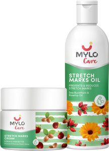 MYLO Care Stretch Marks Removal Combo Kit | Day and Night Care (100ml ...