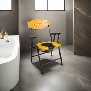 Commode Stool Radiant RADIANT TRADERS Powder Coated Orange design Commode Chair With Pot ...