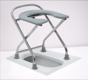 EliteCare Back support Commode chair stainless for adults and pregnent ...