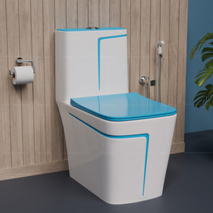 BRIZENTA BR2003 White Ceramic S TYPE /Water Closet/Commode With Soft ...