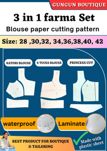 Gungun Boutique 3 Count Blouse Paper Cutting 3 In 1 Combo Farma Set ...