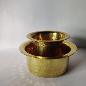 Sai Traditionals Pack of 1 Brass Brass / Pithalai Davara Set Hammered ...
