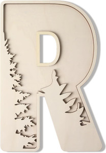 Curious Button Wooden Letter R Cutout Wood Forest Letters Alphabet for ...