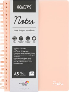 BRuSTRO 70 gsm ivory paper, Wiro Bound Design, Rounded Corners, Micro ...