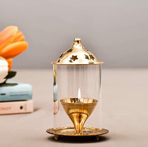 DARIDRA BHANJAN CRYSTAL DIYA Brass Table Diya Price in India - Buy ...