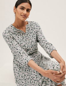 Jupe marks et spencer neuve 38 imprimé multicolore marine