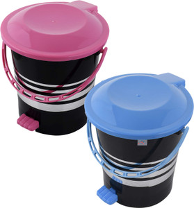 Heart Home Plastic Pedal Dustbin For Kitchen|10 Liter Dustbin|Pack of 2 ...