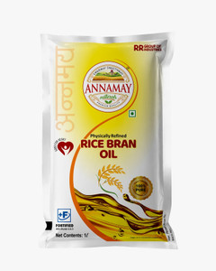 Annamay Naturals Refined Rice Bran Oil | 1Litre Rice Bran Oil Pouch ...