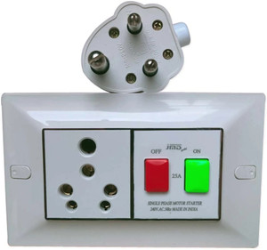 jmD Gold AC BOX 25A/240V With Motor Starter Plug & Socket Heavy Duty ...