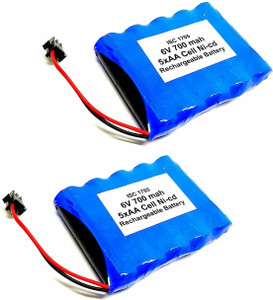 Pack De 2 Batteries NI-CD 7.2V 700mAh Pour Pelle RC Huina 1550/550 - Neuf Générique