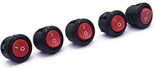 DIYtronics Pack of 5 ON Off Switch Round SPST 2-Pin ON/Off Round Boat ...