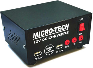 Microtech 200 Watt Converter 12v dc to ac inverter kit for SMPS, DVD ...