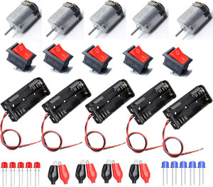 TZZOT Science Project Dc Motor /Battery Holder /On off switch /LED for ...