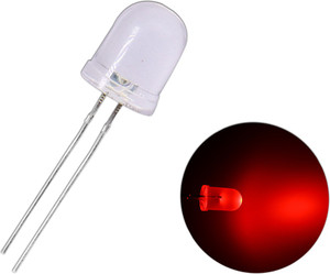 Electronic Spices 10mm Basic Red LED round shape pack of 50 (Red in ...