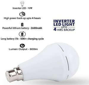 TreeArt Inverter Emergency LED Light 12Watts Bulb, 6500mAh 4h Back-up ...