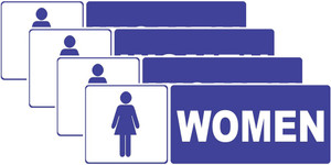 VAAIMAI Women Sticker, Vinyl UV Printed, 12X4 IN, Safety Signage ...