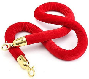 ShoppersHub PNQ 5 Feet Long Removable Red Velvet Rope for Queue Manager ...