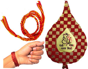 Popcorn Fusion Thread Bhai Dooj Tikka Packet set with Silk thread Roli ...